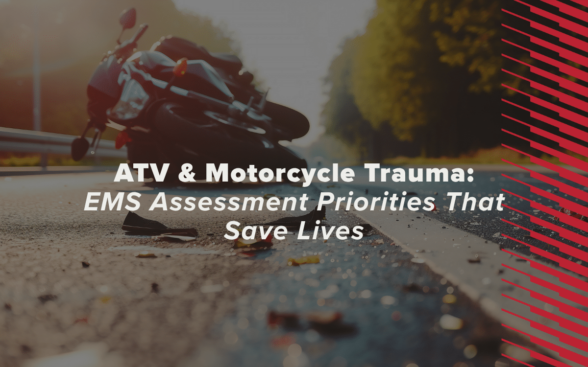 motorcycle accident on road